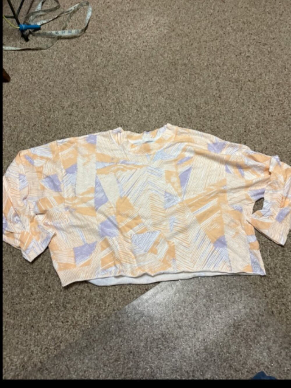 Free People Fp Movement Inspire Abstrach Peach Lavender Top Tee $50 S View 4
